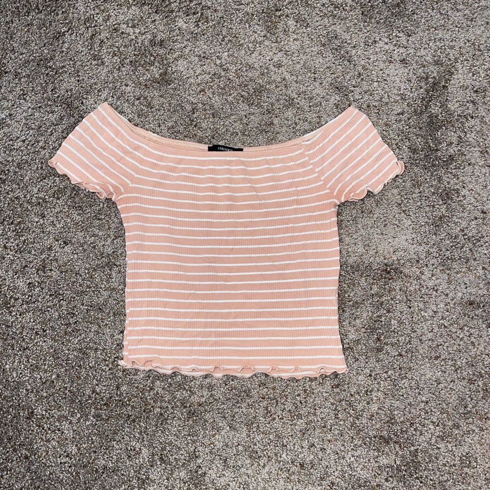 forever 21 cropped off the shoulder top
